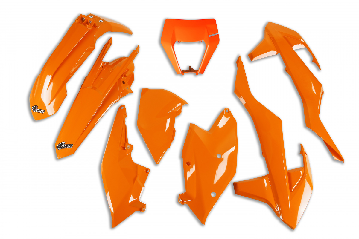 Plastic Kit orange for Ktm EXC 125/XC W125 - EXC 150/XC W150 / XC W150TPI - EXC 250/XC W250 - EXC-F 250/XCF W250 - EXC 300/X....