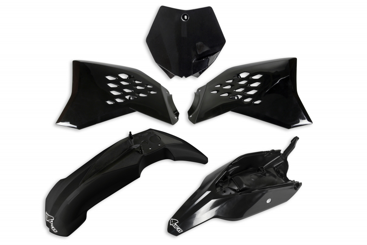 Plastic Kit black for Ktm SX 65 (2012-15) - REPLICA PLASTICS - KTKIT525-001 - Ufo Plast