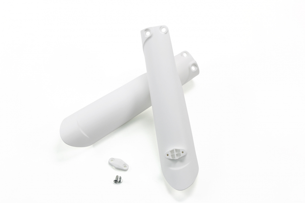 Fork slider protectors - white 047 - Ktm - REPLICA PLASTICS - KT04055-047 - UFO Plast