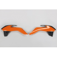 Radiator covers / Orange-black - oem 13-14 & 16 - Ktm - REPLICA PLASTICS - KT04042-999 - UFO Plast