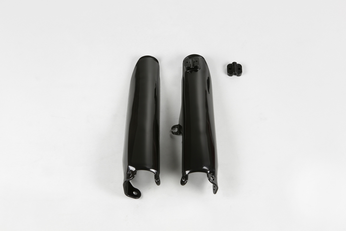 Fork Slider Protectors black for Husqvarna TC 449 - TE 449 - TC 499 - TE 499 - TE 511 - REPLICA PLASTICS - HU03346-001 - Ufo ...