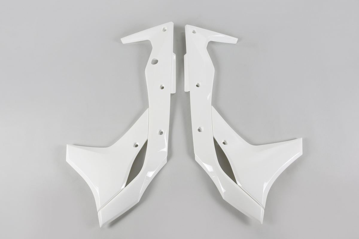 Radiator covers - white 047 - Kawasaki - REPLICA PLASTICS - KA04747-047 - UFO Plast