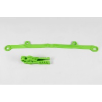 Chain guide+swingarm chain slider - green - Kawasaki - REPLICA PLASTICS - KA03795-026 - UFO Plast