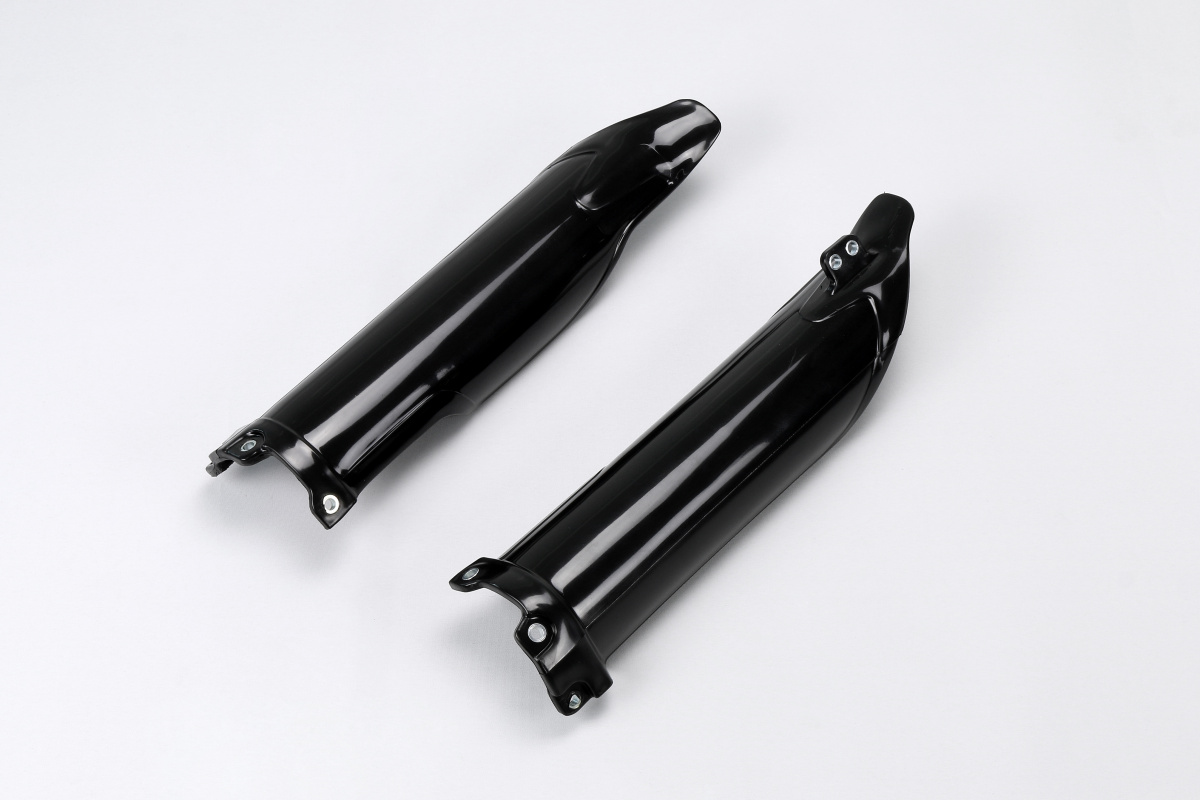 Fork slider protectors - black - Kawasaki - REPLICA PLASTICS - KA04701-001 - UFO Plast