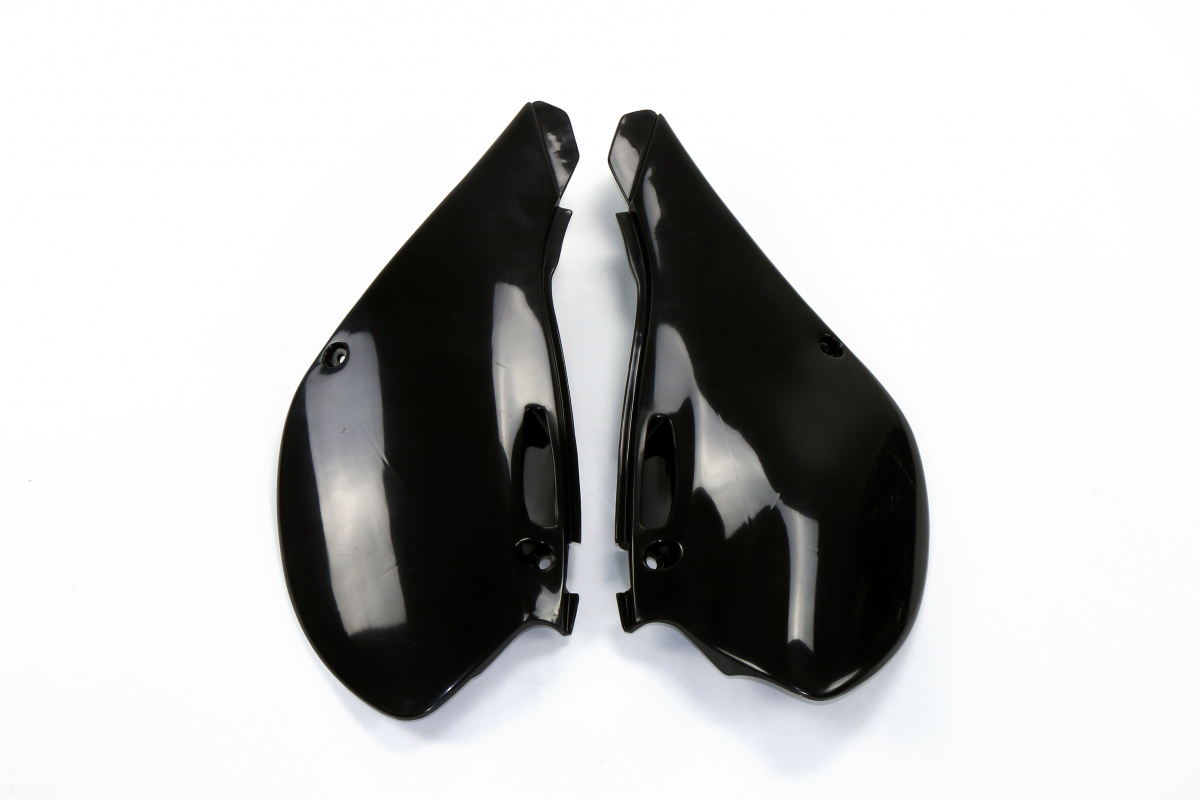 Side Panels black for Kawasaki KX 125 (1999-02) - KX 250 (1999-02) - REPLICA PLASTICS - KA03721-001 - Ufo Plast