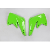 Radiator covers - green - Kawasaki - REPLICA PLASTICS - KA03756-026 - UFO Plast