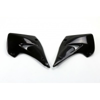 Radiator Covers black for Kawasaki KX 125 (2003-08) - KX 250 (2003-07) - REPLICA PLASTICS - KA03738-001 - Ufo Plast