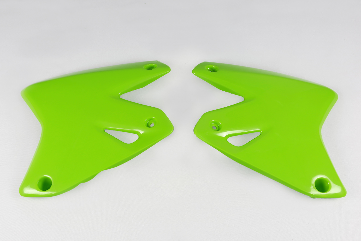 Radiator covers - green - Kawasaki - REPLICA PLASTICS - KA03742-026 - UFO Plast