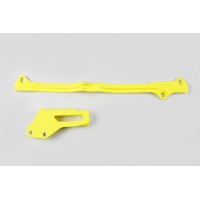 Chain guide+swingarm chain slider - yellow 102 - Suzuki - REPLICA PLASTICS - SU04924-102 - UFO Plast