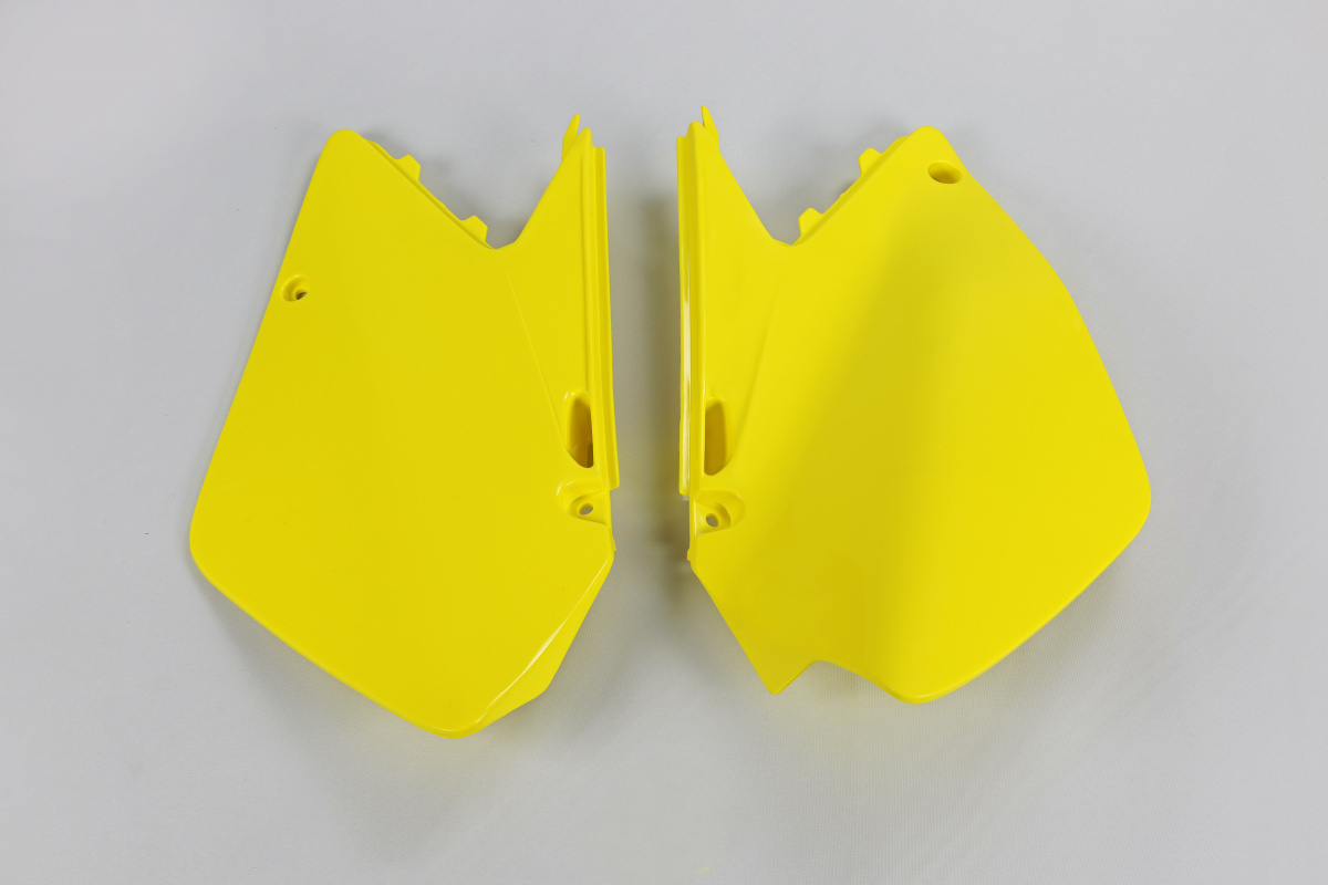 Side Panels yellow for Suzuki RM 125 (2006-25) - RM 250 (2006-25) - REPLICA PLASTICS - SU04900-102 - Ufo Plast