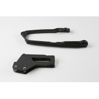 Chain guide+swingarm chain slider - black - Suzuki - REPLICA PLASTICS - SU04923-001 - UFO Plast