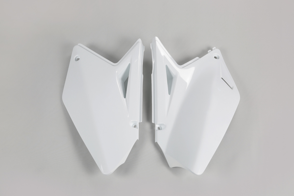 Side Panels white for Suzuki RMZ 250 (2007-09) - REPLICA PLASTICS - SU04902-041 - Ufo Plast