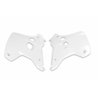 Radiator covers - white 047 - Kawasaki - REPLICA PLASTICS - KA02744-047 - UFO Plast