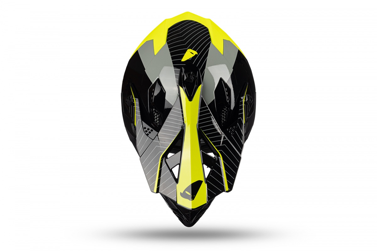 Motocross Intrepid helmet black and neon yellow - PROTECTION - HE155 - UFO Plast