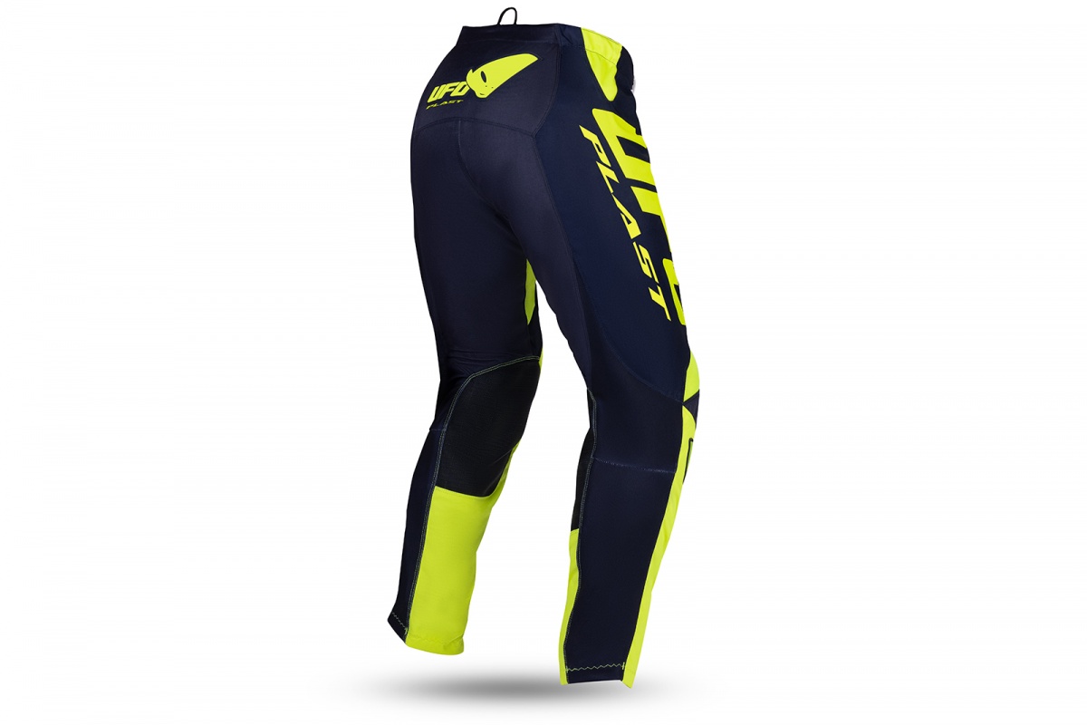 Motocross Kimura pants for kids blue and neon yellow - KIDS - PI04495-NDFL - UFO Plast