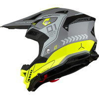 Motocross helmet Diamond grey and neon yellow - Home - he055 - UFO Plast