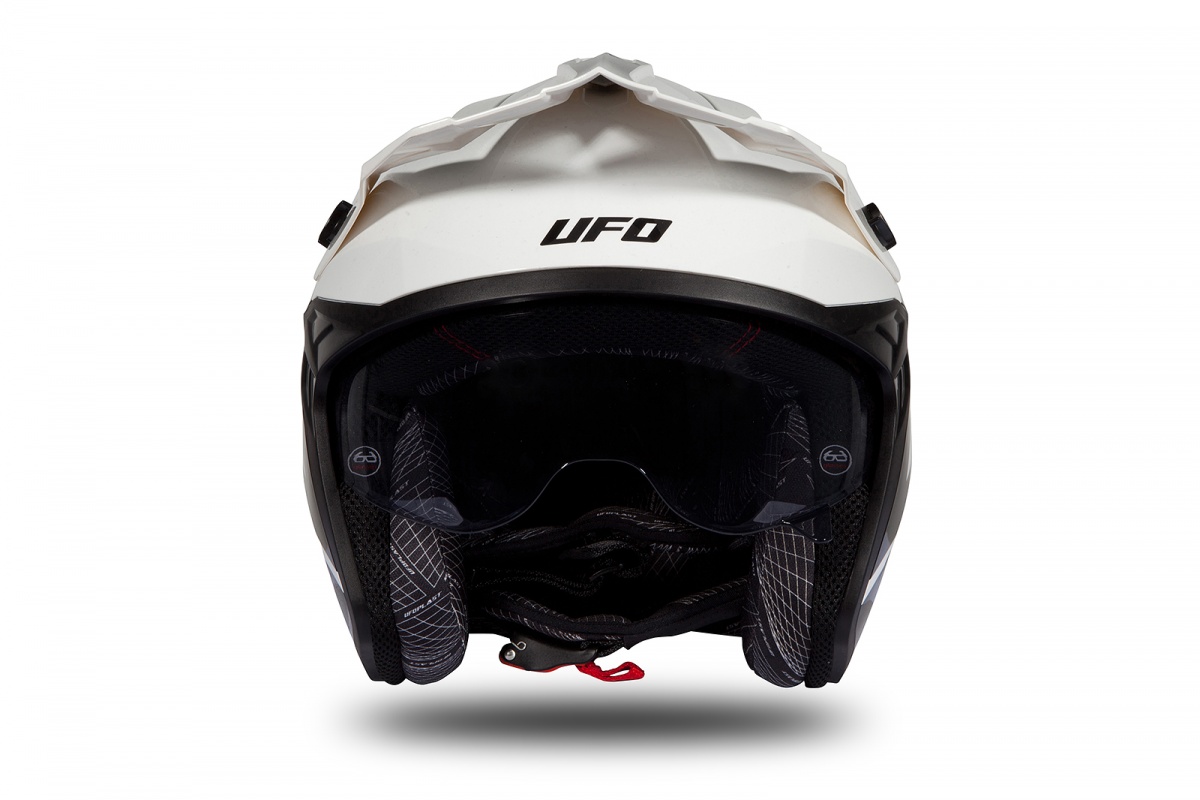 Jet helmet Sheratan white and black glossy - Helmets - HE185 - UFO Plast