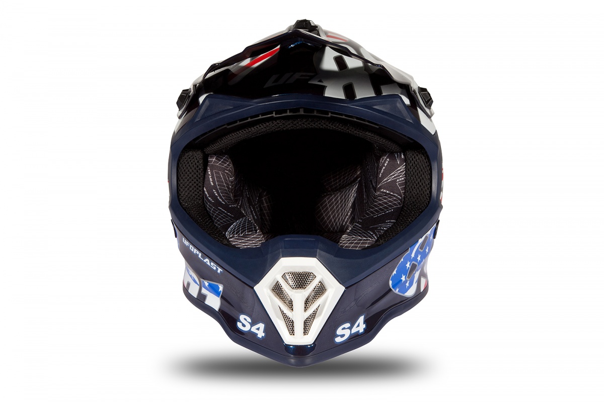 Motocross helmet for kids Numbers blue glossy - Helmets - HE193 - UFO Plast