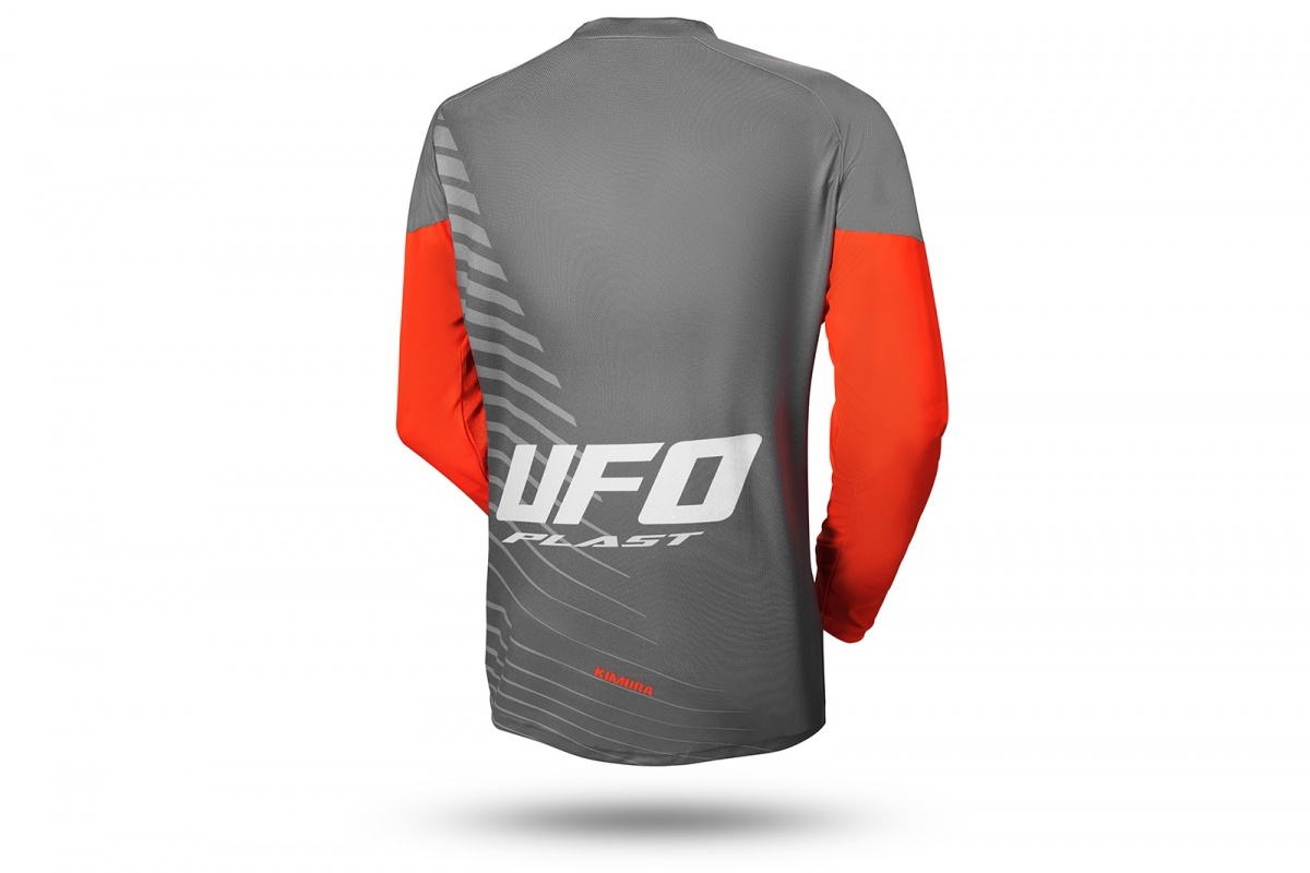 MOTOCROSS KIMURA JERSEY FOR KIDS GREY AND ORANGE - KIDS - MG04494-EF - UFO Plast