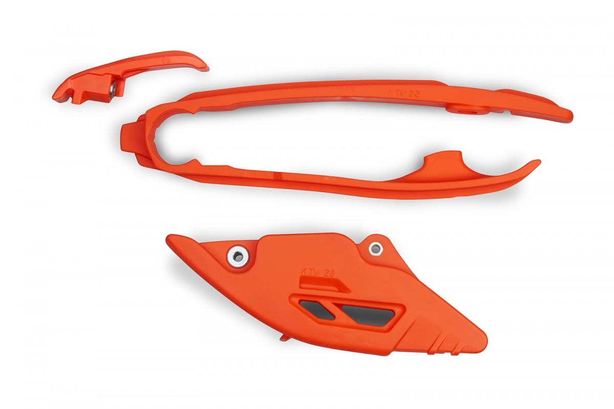 Chain Guide + Swingarm Chain Slider orange for Ktm SX 250/XC 250 - SX 125/XC 125 - SX 150 - EXC 150/XC W150 / XC W150TPI - E....