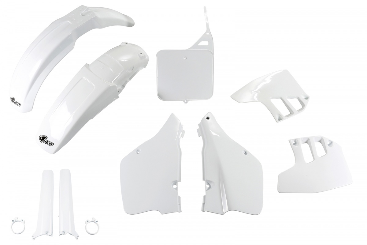 Full Plastic Kit white for Suzuki RM 250 (1992) - REPLICA PLASTICS - SUKIT396F-041 - Ufo Plast