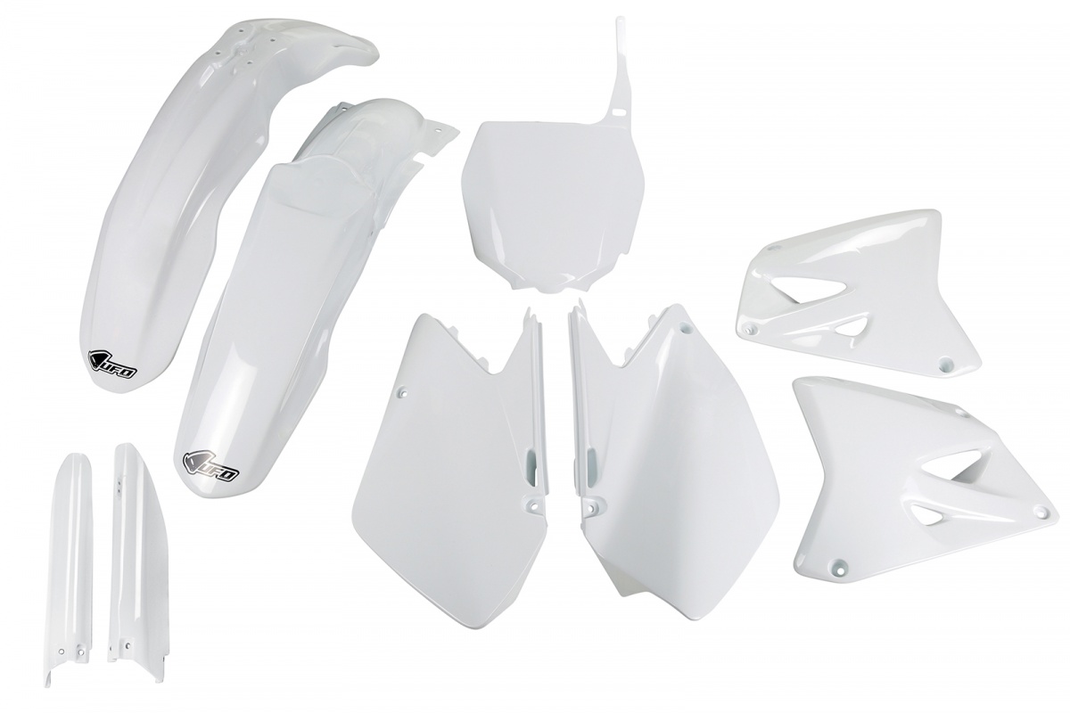 Full Plastic Kit white for Suzuki RM 125 (2006-25) - RM 250 (2006-25) - REPLICA PLASTICS - SUKIT406F-041 - Ufo Plast