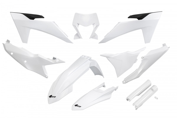 Full kit with headlight for Ktm EXC 150 2024 - white 20-24 - REPLICA PLASTICS - KTKIT530F-042 - UFO Plast