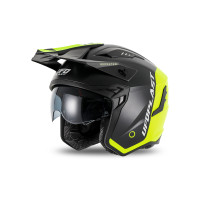 Sheratan cross jet helmet neon yellow and black