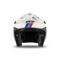 Sheratan cross jet helmet white, red, blue